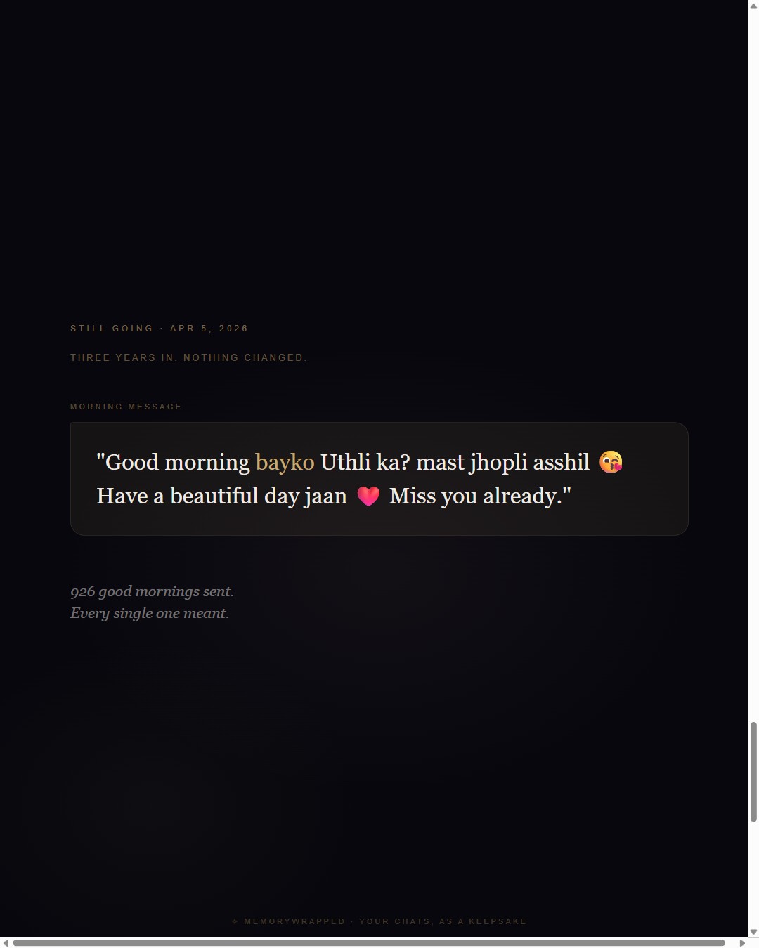 Morning message